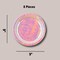 8 Count Iridescent Pink Paper Dinner Plates 9" Shiny Rainbow Plates for Unicorn & Mermaid Birthday Parties